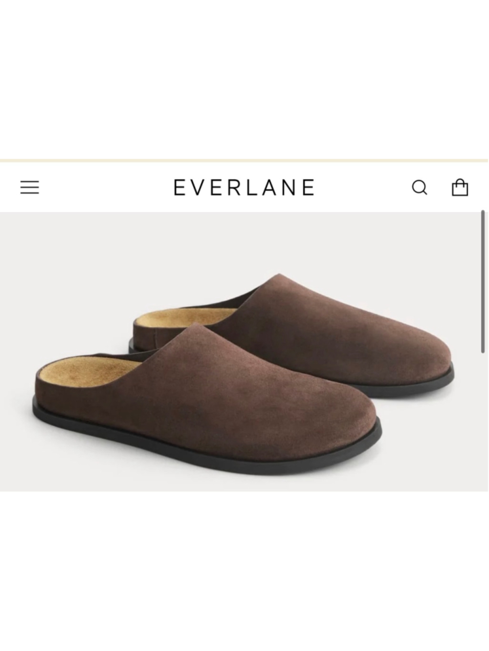 Everlane Women's Suede Clog Shoes in Brown 9 New in Box
